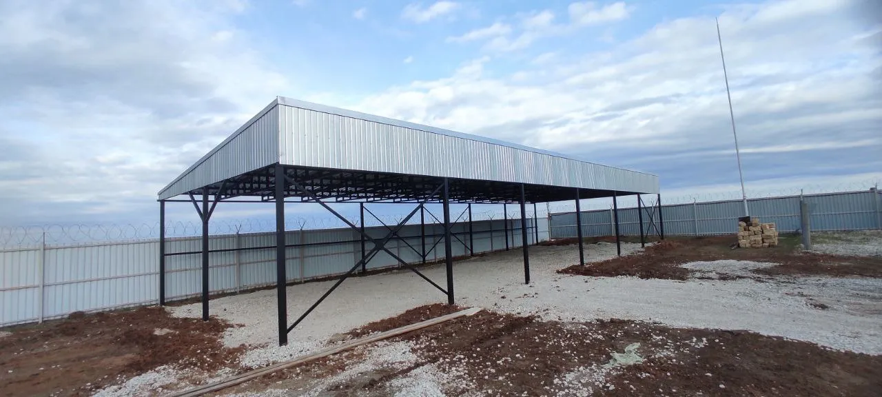 Ангар с обшивкой профлистом в с. Гвардейское